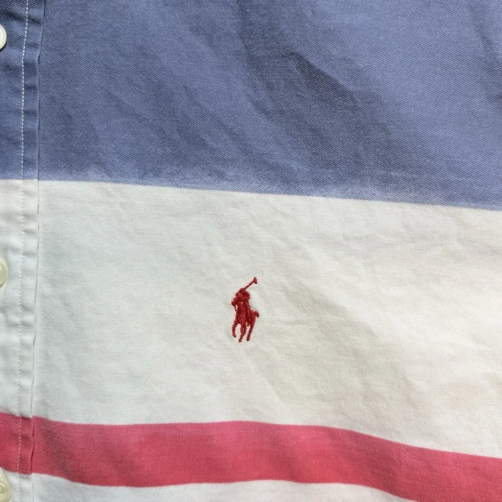 vintage polo ralph lauren Shirt Color Block 90s Men's Large Baggy